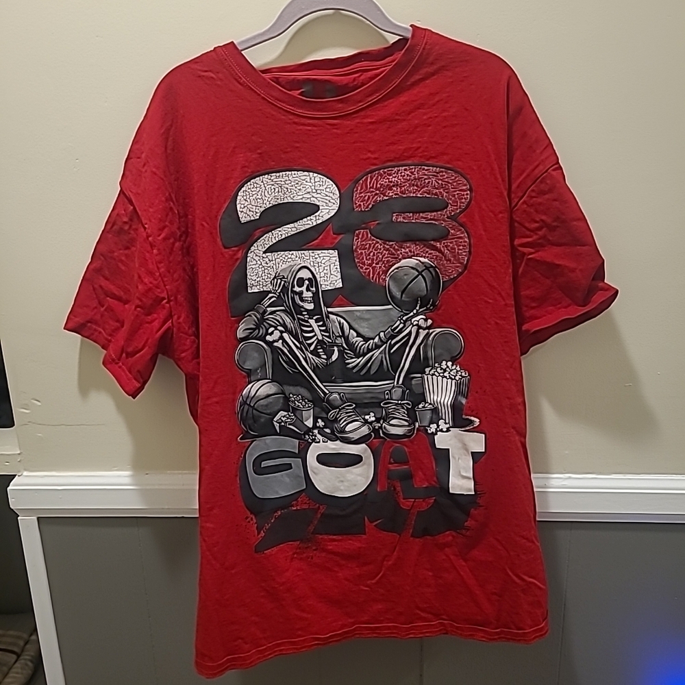 Og Hustle Red 23 Goat Mens Tshirt 3XL Skeleton 100%cotton